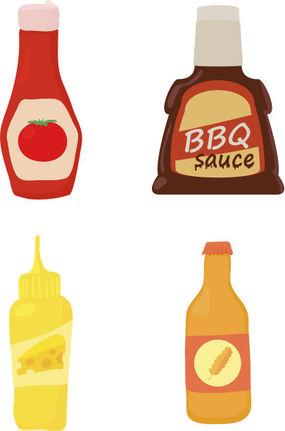 酱瓶图标设置卡通风格图片下载