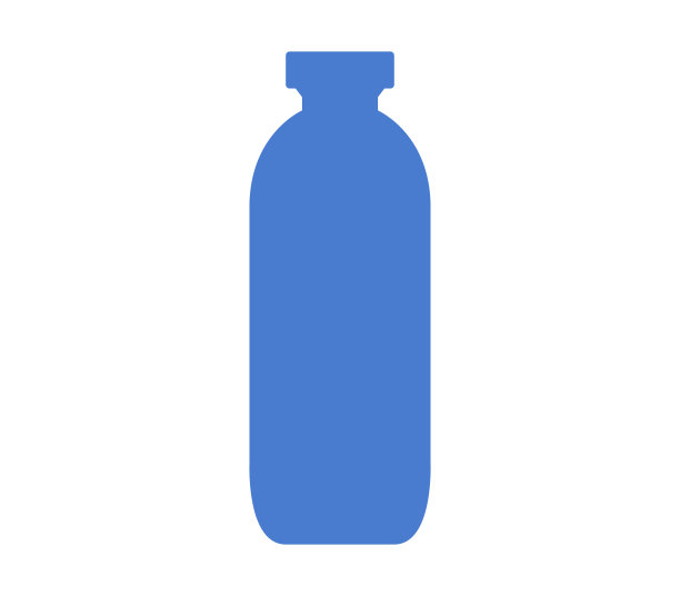 水瓶图标上的白色背景图片下载