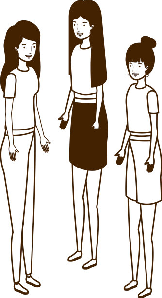 年轻女子站在白布上的剪影图片下载