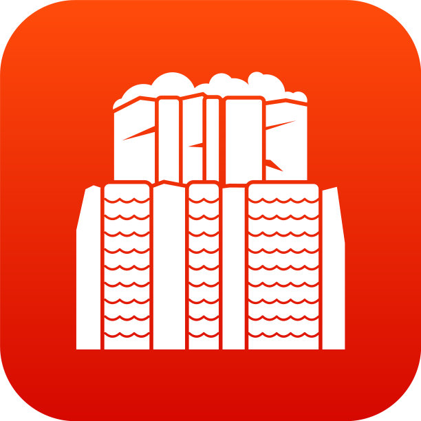 伊瓜苏瀑布阿根廷图标数字红色图片下载