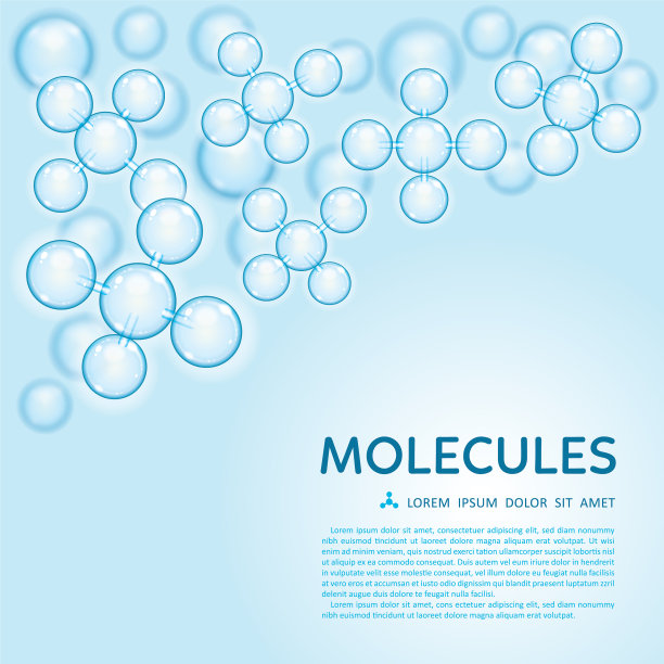 抽象分子设计光泽蓝色粒子图片下载