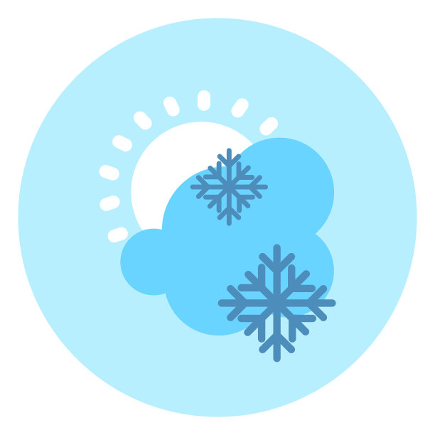 天气图标：云、太阳、雪、预报图片下载