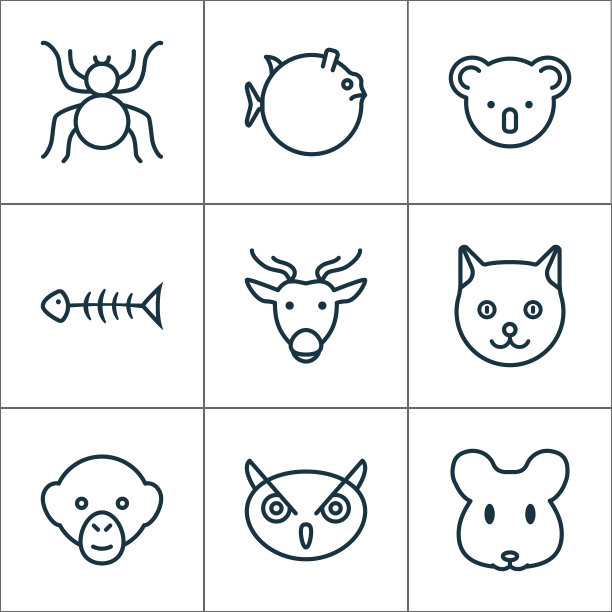 动物图标设置与小狒狒海鲜图片下载