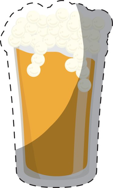 玻璃啤酒图标形象设计图片下载
