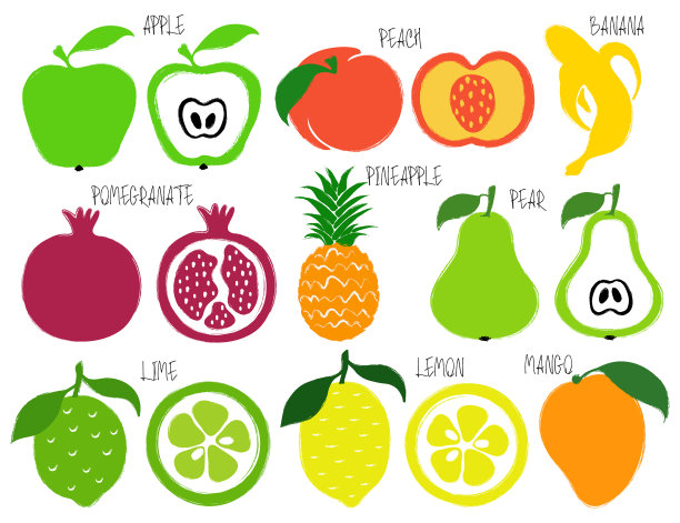 刷垃圾水果图标集图片下载