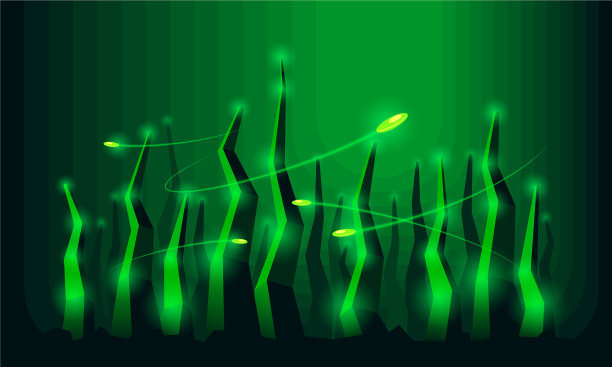 夜多边形城市的未来图片下载