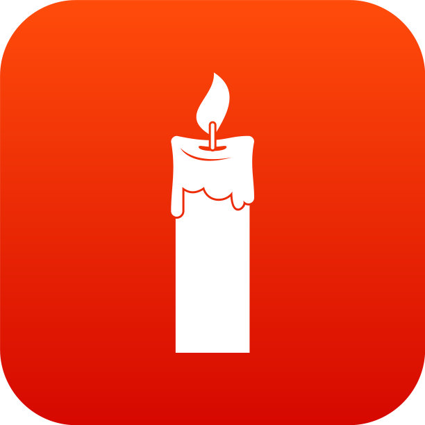 蜡烛图标数字红图片下载