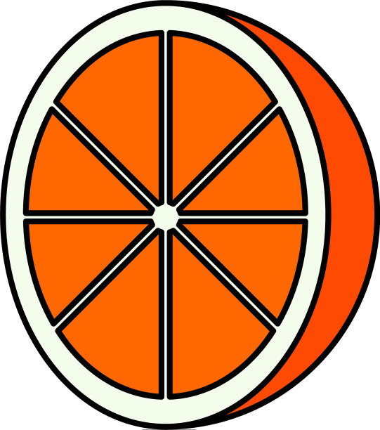 隔离切割橙色图标图片下载