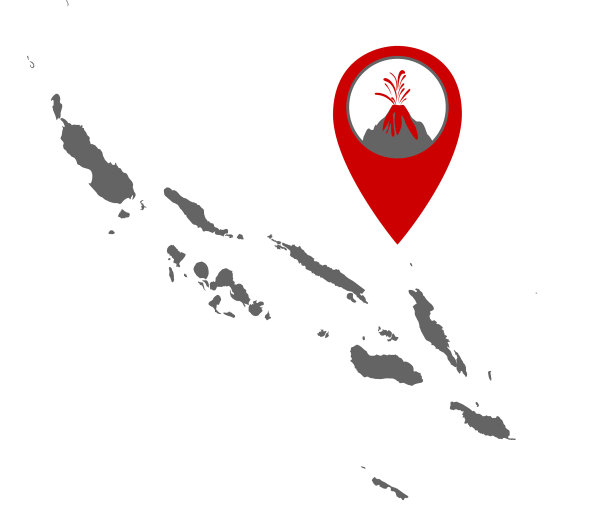 地图所罗门群岛与火山定位器图片下载