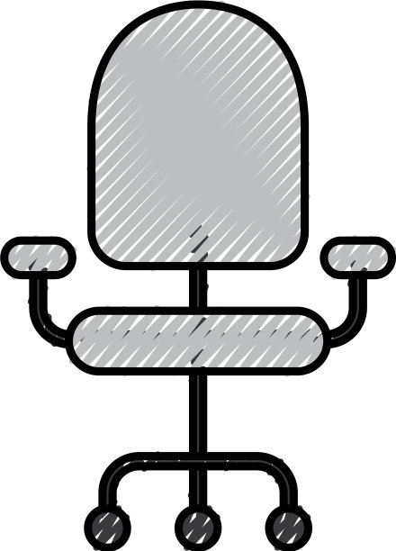 办公室扶手椅舒适轮元素图片下载