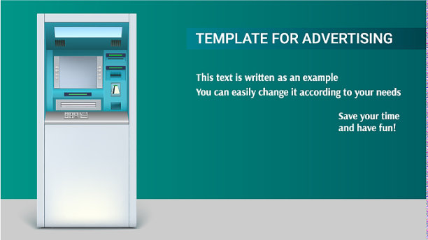 模板与银行提款机为广告图片下载