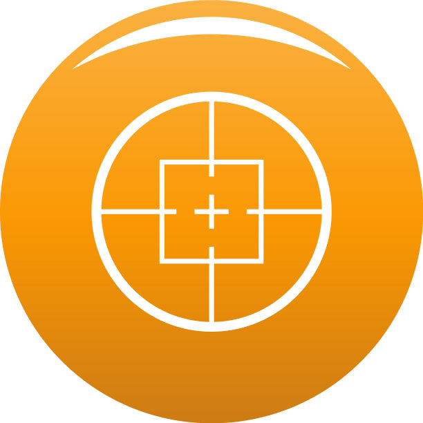 瞄准设备图标为橙色图片下载