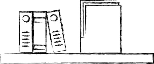 书架与文件夹和组织者的书图片下载