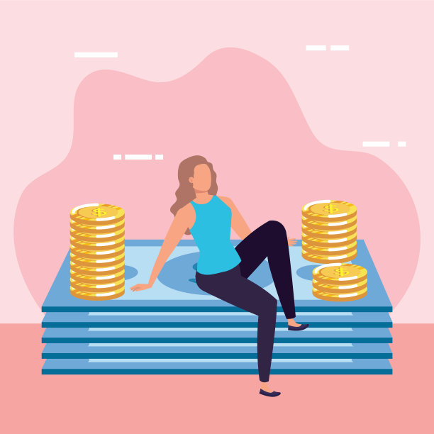 年轻女人的账单美元性格图片下载