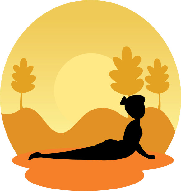 剪影女子练习普拉提图片下载