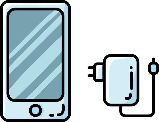 智能手机充电轮廓图标图片下载