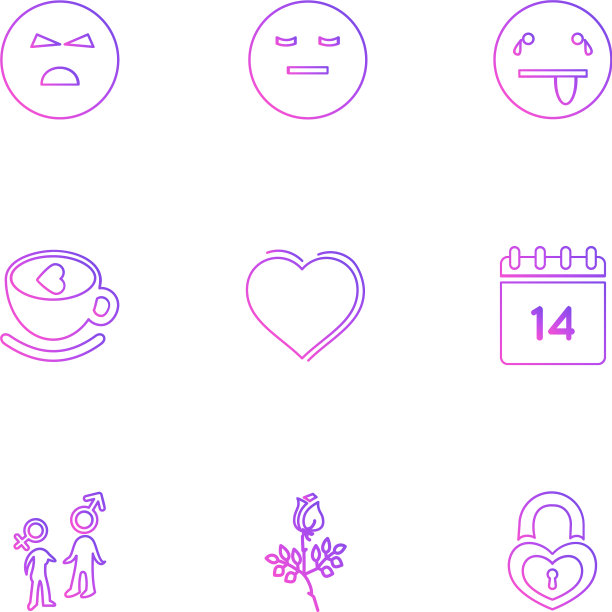 表情符号，表情符号，表情符号，笑脸符号，eps图标集合图片下载