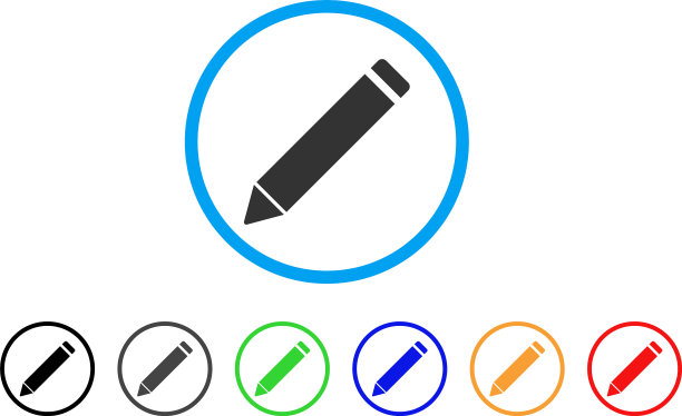 编辑铅笔圆角图标图片下载