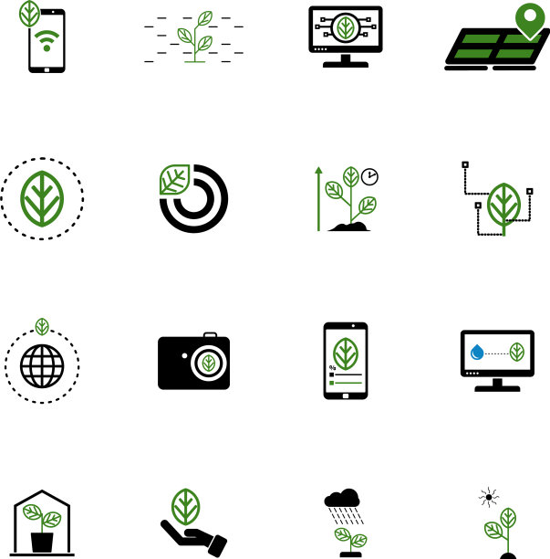 设置农业图标logo概念模板图片下载