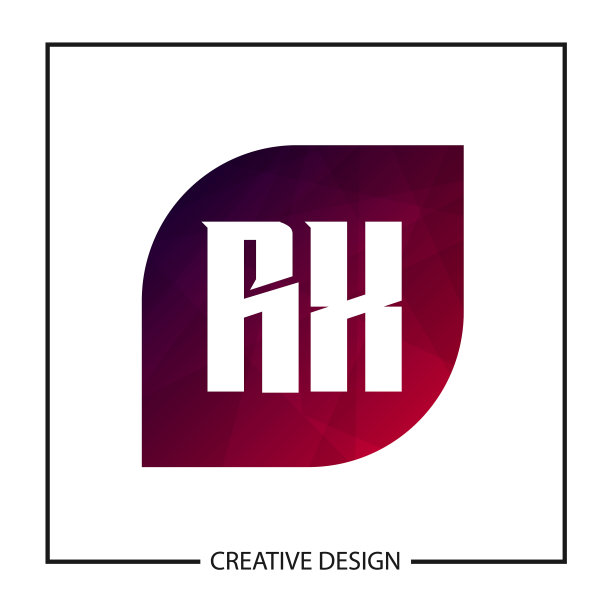 首字母rx标志模板设计图片下载