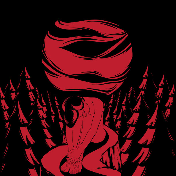 手绘的美丽女子纹身艺术与图片下载