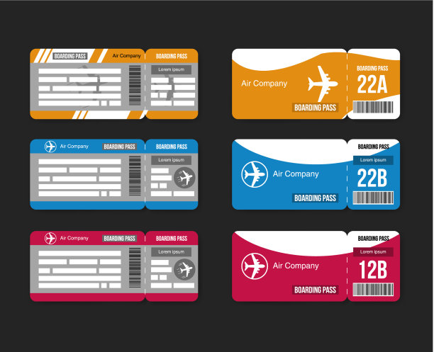 设定旅行概念机票孤立图片下载