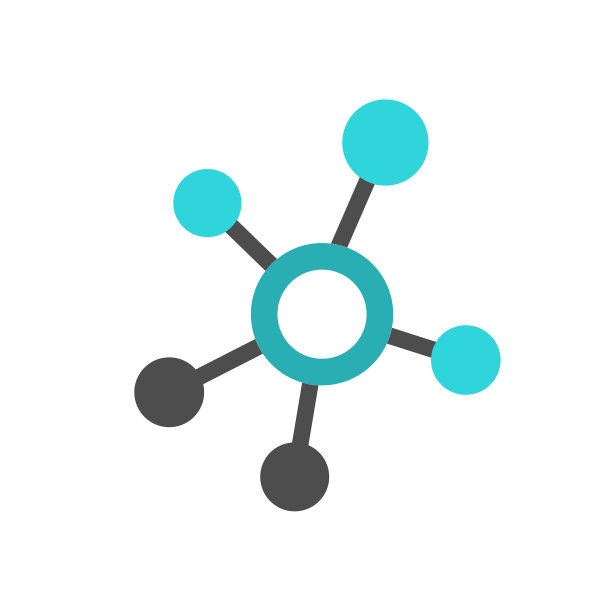 分子标志连接标志图标模板图片下载