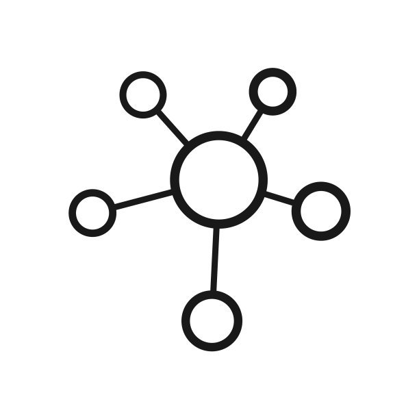分子标志连接标志图标模板图片下载
