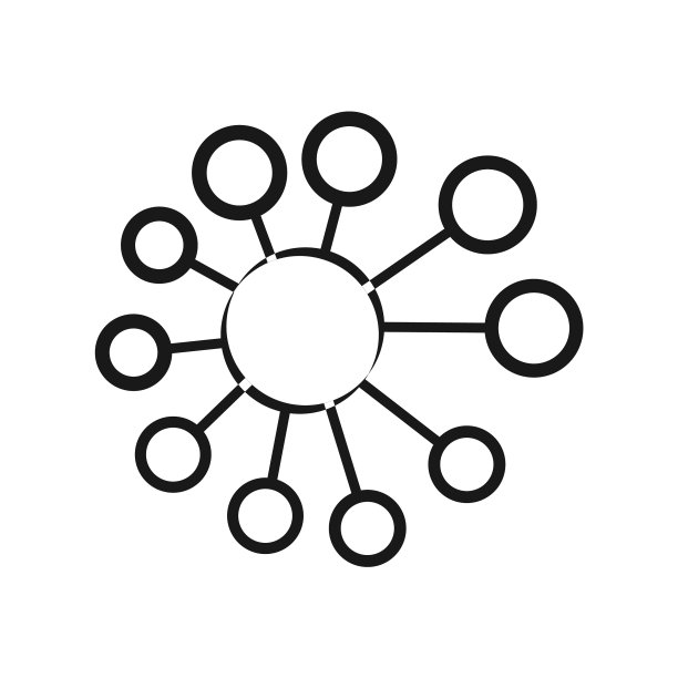 分子标志连接标志图标模板图片下载