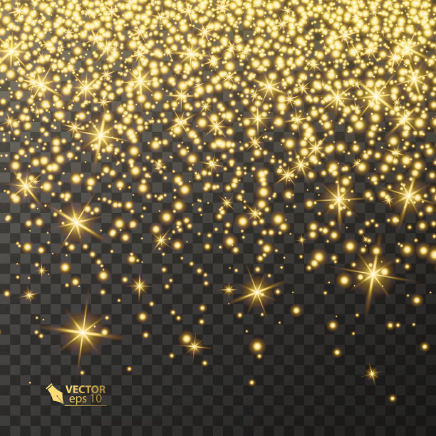 透明背景上的灯光效果图片下载