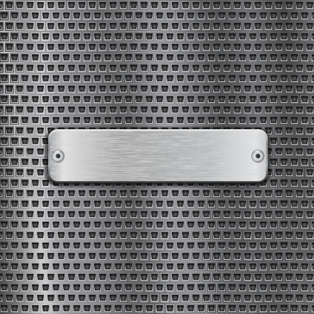 不锈钢拉丝板上金属打孔图片下载