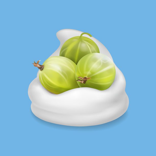 酸奶水果中的醋栗图片下载