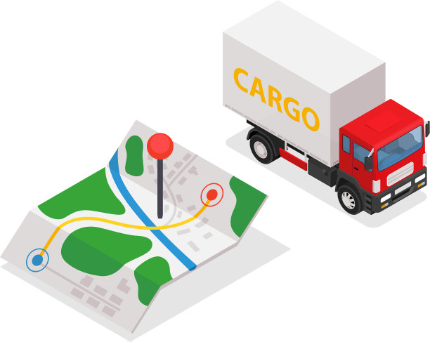 发货和地图与别针图片下载