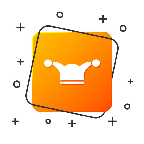 白色小丑帽与铃铛孤立在白色图片下载