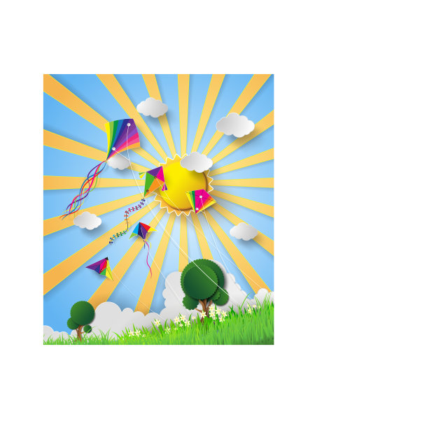 风筝在天空图片下载