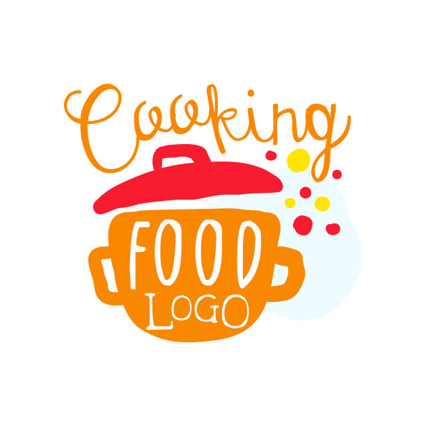 烹饪食物彩色手工logo模板图片下载