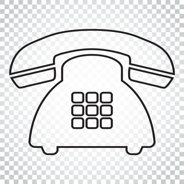 电话图标在线风格的老式电话图片下载