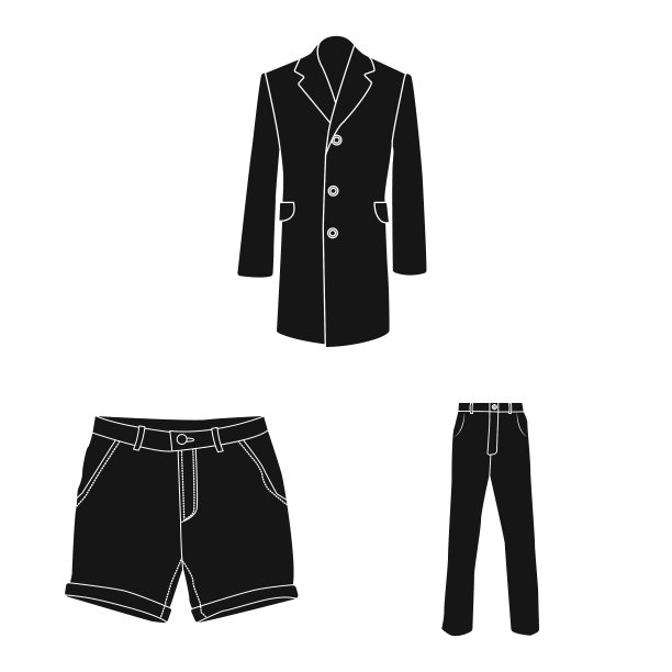 男人和服装标志设置图片下载