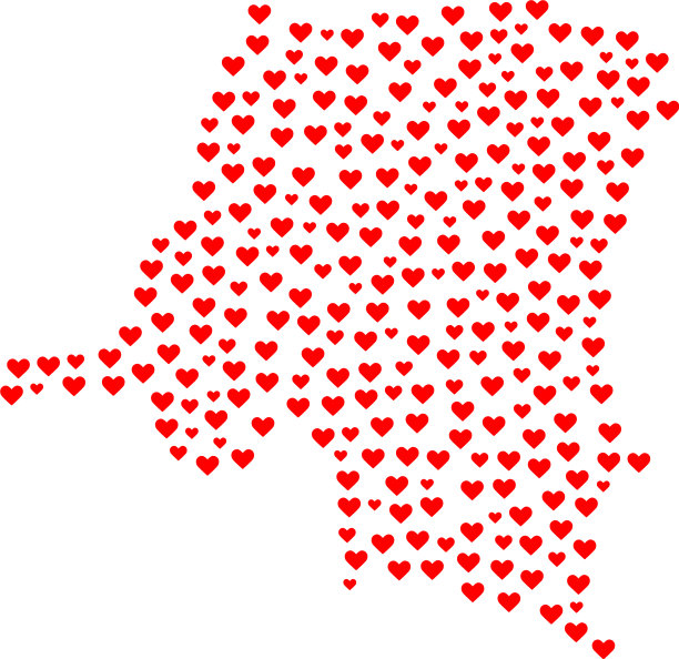 心脏马赛克地图的民主共和国图片下载