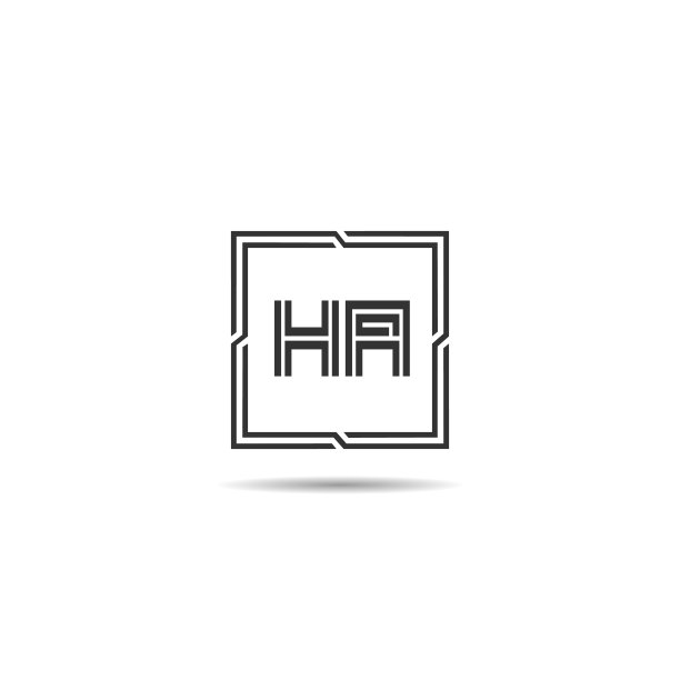 字母HA标志模板设计图片下载