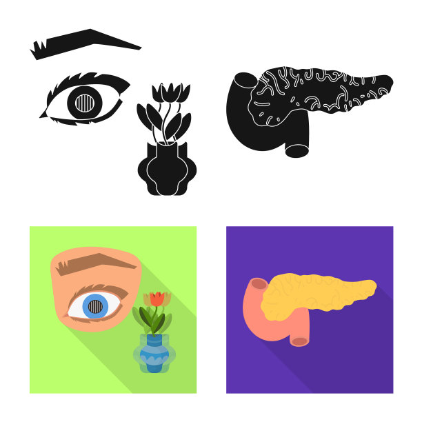 孤立对象饮食和治疗符号集图片下载