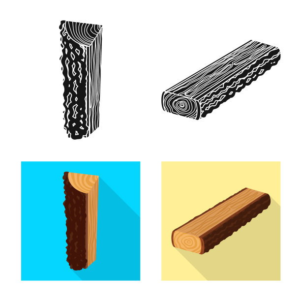 孤立的对象树和原始的图标集树图片下载