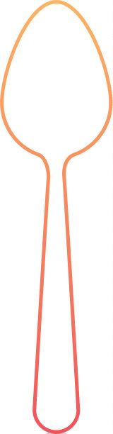 勺子图标在退化橙色到品红颜色图片下载