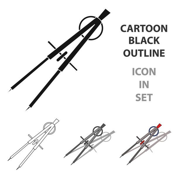分隔图标在卡通风格孤立的白色图片下载