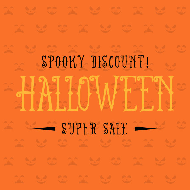 万圣节促销橙色背景图片下载