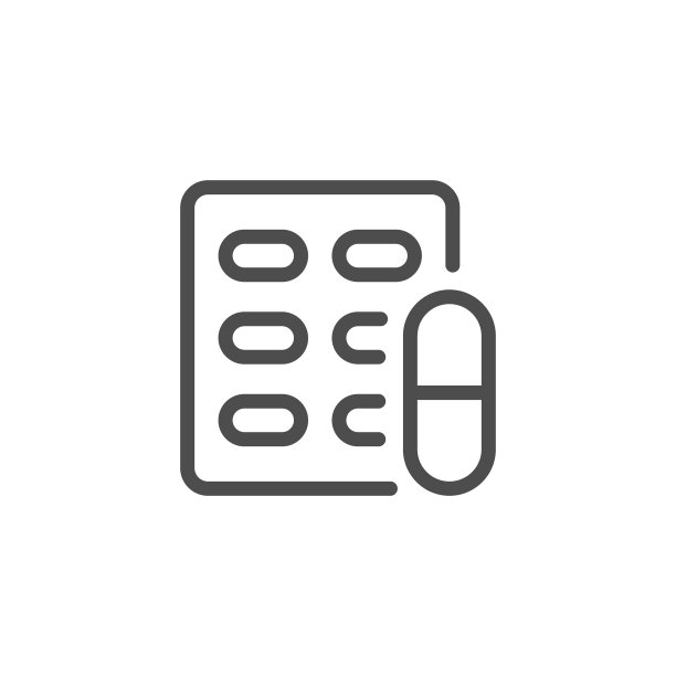 药丸泡罩线图标图片下载