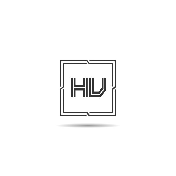 首字母HV logo模板设计图片下载