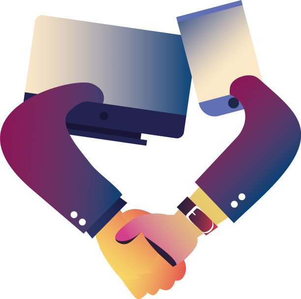 握手图标平面设计形象图片下载