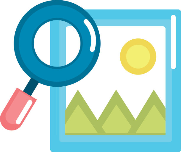 镜框图片与放大镜图标图片下载