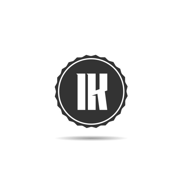 字母IK logo模板设计图片下载